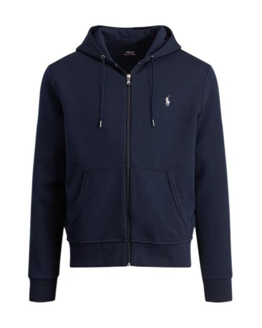 Polo Ralph Lauren Blue Polo Pony Embroidered Zip-Up Hoodie for men