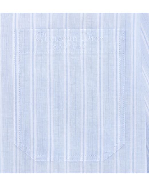 Dior Blue Short-Sleeved Pullover Shirt for men