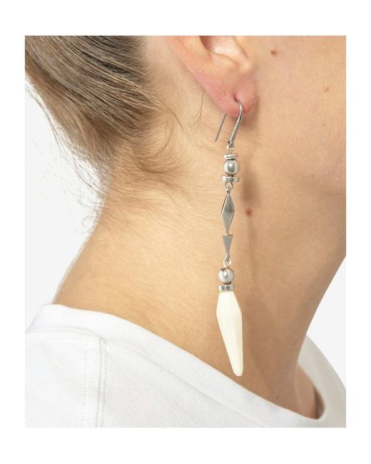 Isabel Marant White Ida Earrings