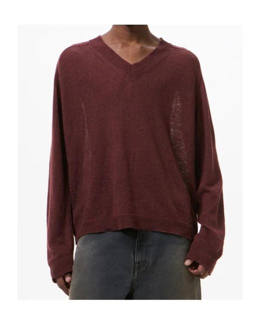 Our Legacy Brown Rue V-Neck Knitted Sweater for men