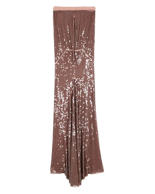 スカート Rick Owens Long skirt in silk chiffon with sequins RICK OWENS Sequined silk-chiffon maxi skirt | THE OUTNET