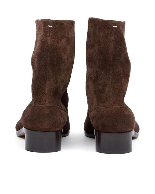 Maison Margiela Brown Tabi Toe Ankle Boots