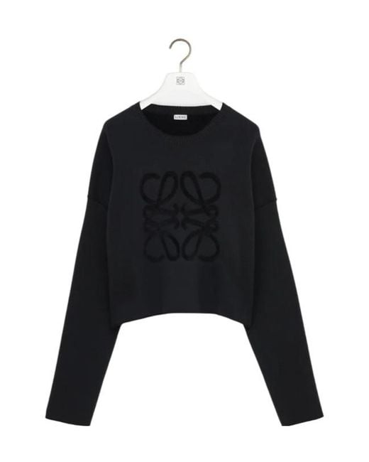 Loewe Black Anagram Crewneck Jumper