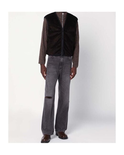 Our Legacy Black Zip-Up Waistcoat for men