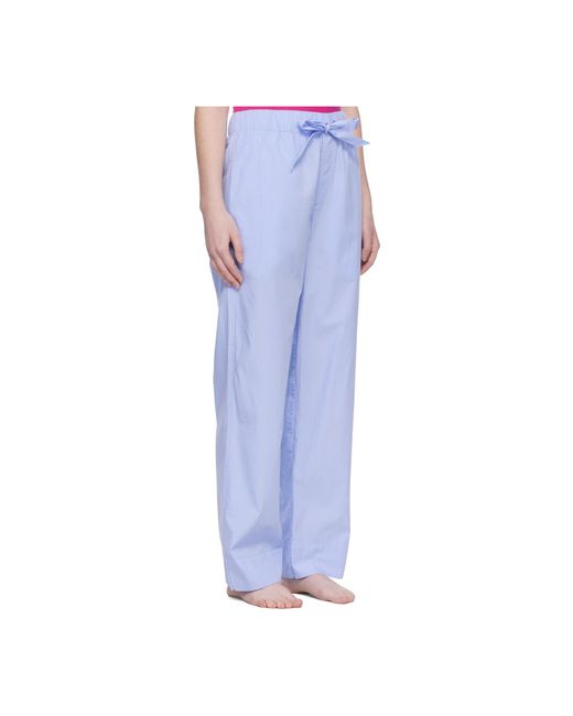 Tekla Blue Drawstring Pajama Pants