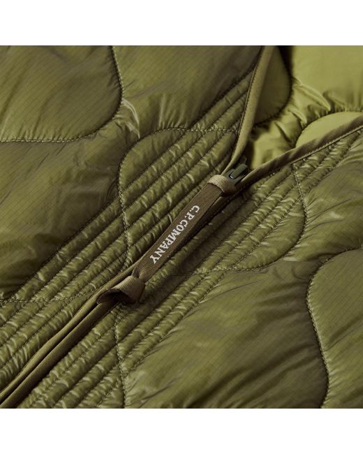 C P Company Green Quilted Argyle Sleeveless Vest for men