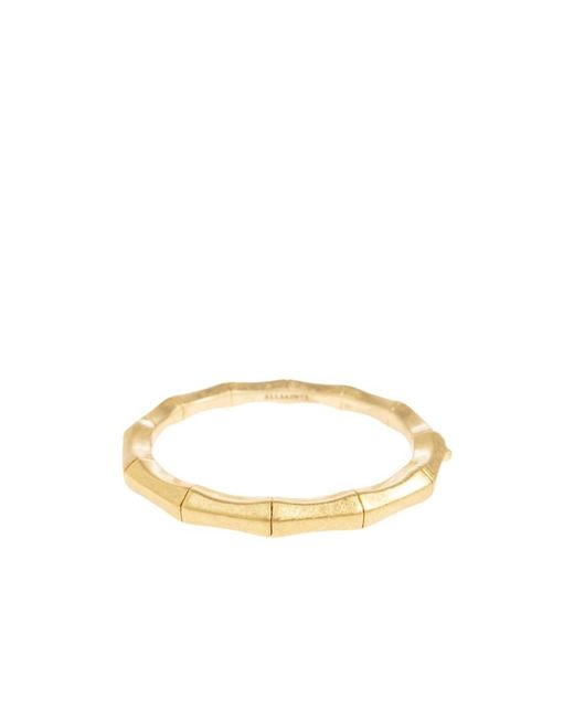 AllSaints Metallic Engraved Hinged Bangle Bracelet