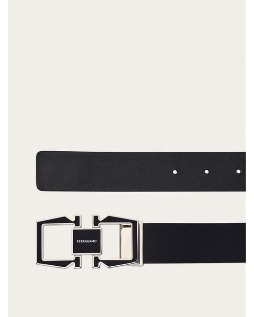 Ferragamo White Double-Sided Belt for men