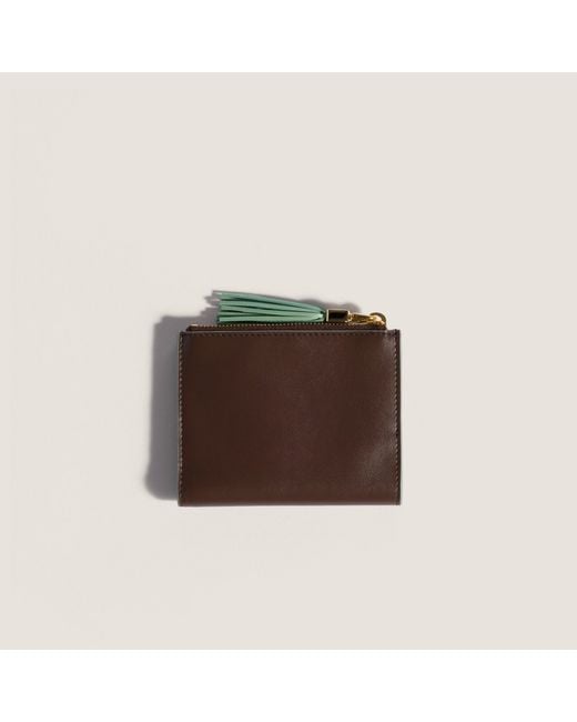 Miu Miu Brown Small Leather Wallet