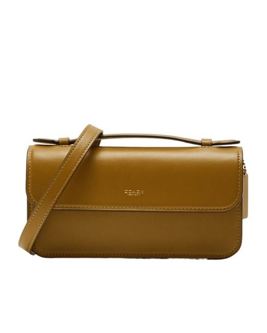 COACH Natural Elora Leather Cross-Body Bag
