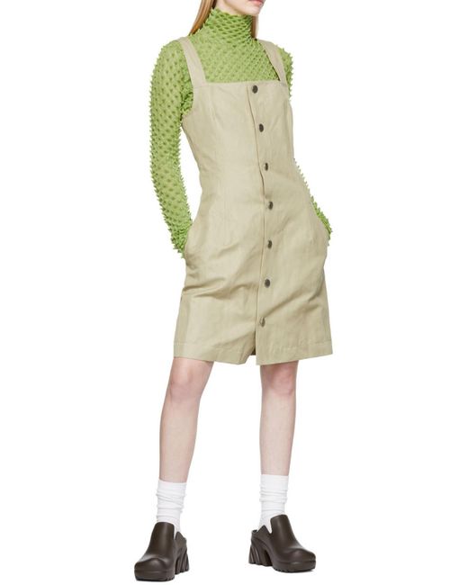 Bottega Veneta Green Cotton Dress