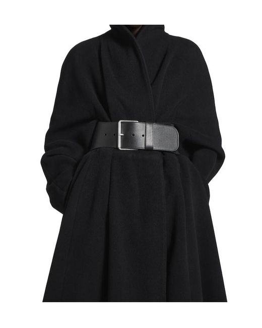 Balenciaga Black Belted Wrap Coat