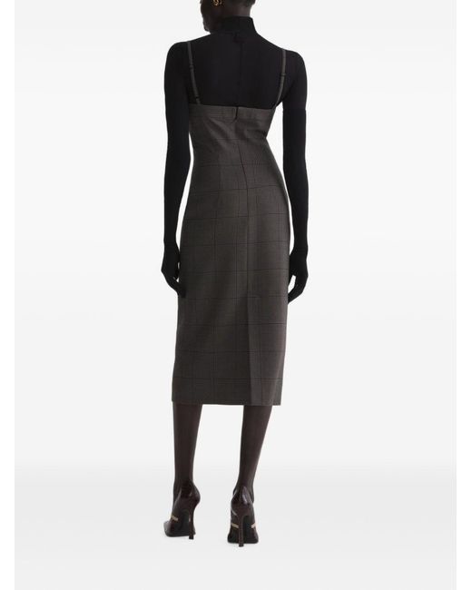 Mugler Black Midi Lingerie Dress