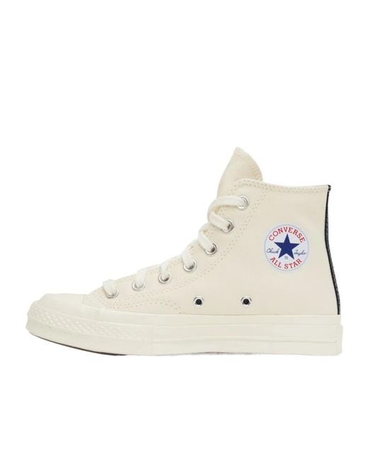 COMME DES GARÇONS PLAY White Comme Des Garçons Play X Convers Chuck 70 Og Single Heart High-Top Skate Shoes