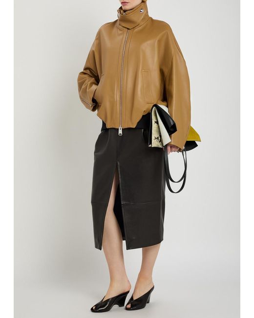 Khaite Brown Leather Jacket
