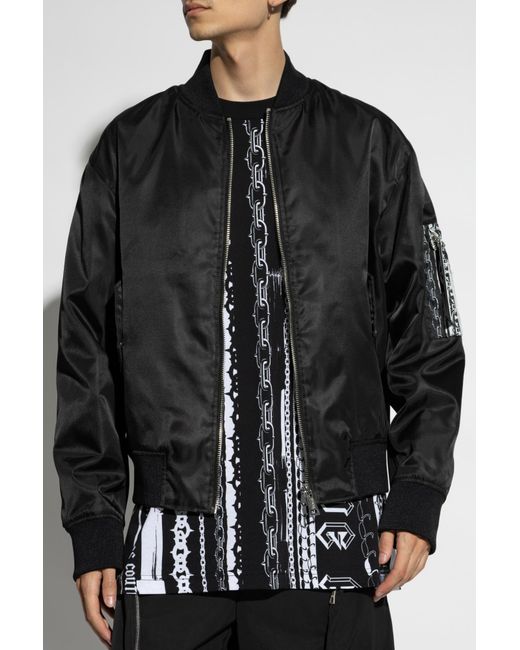 Versace Jeans Black Couture Logo Bomber Jacket for men
