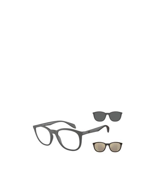 Emporio Armani White Full Frame Sunglasses for men