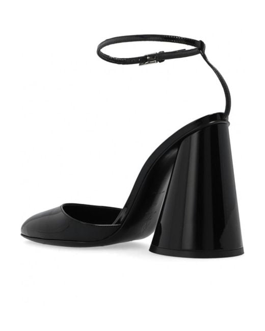 The Attico Black The Pointed-Toe Slingback Pumps
