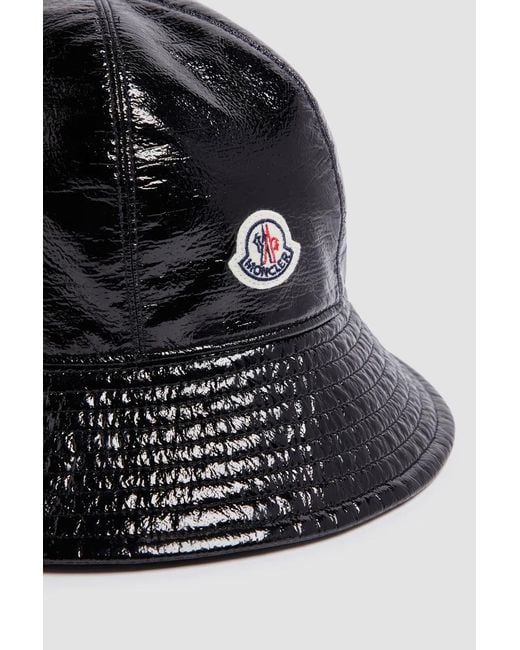 Moncler Black Logo Patch Bucket Hat