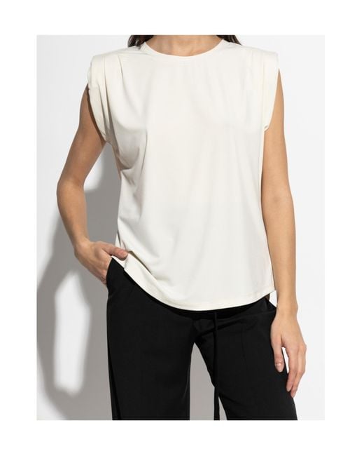 MICHAEL Michael Kors White Crew Neck Sleeveless Top
