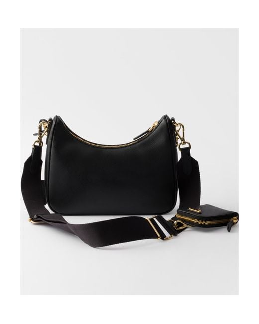 Prada Black Re-Edition 2005 Zipped Shoulder Bag