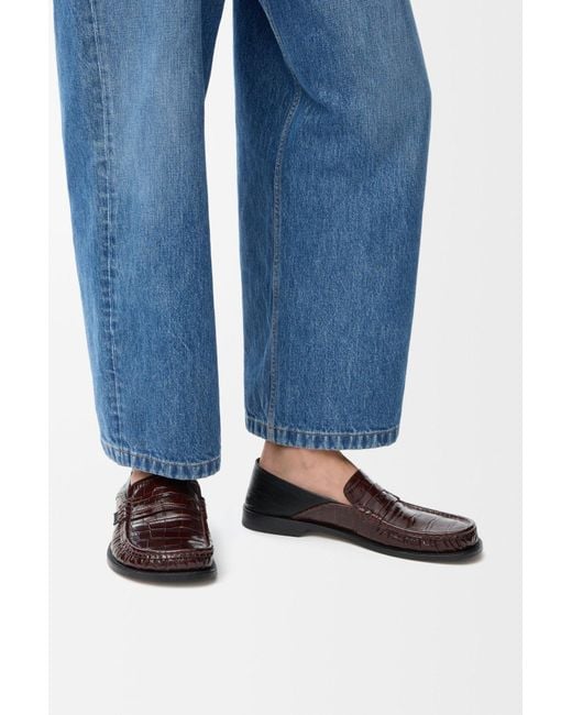 Loewe Brown Campo Flap Back Loafers for men