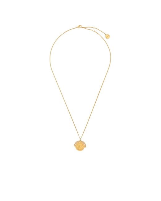 Palm Angels White Monogram Chevalier Necklace for men
