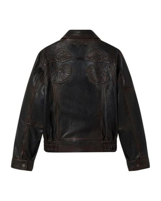 Golden Goose Deluxe Brand Black Journey Nappa Leather Bomber Jacket