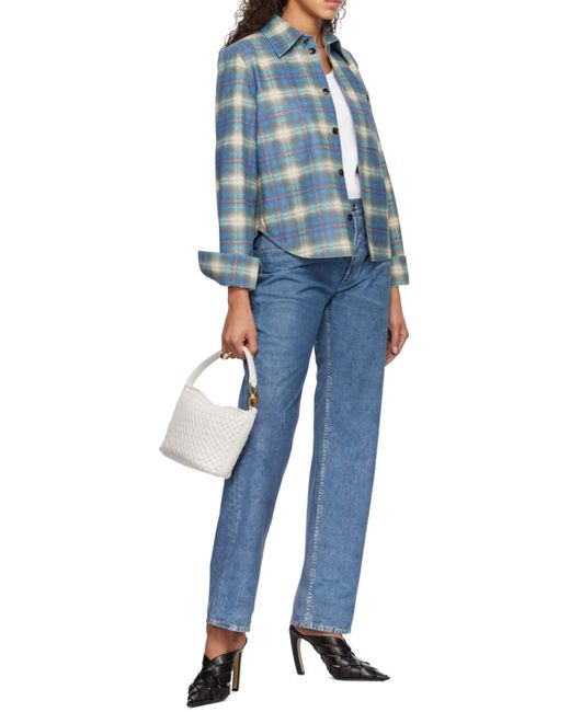 Bottega Veneta White Small Woven Shoulder Bag