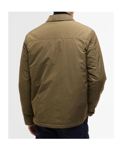 Barbour Green Shirt-Style Zip-Up Jacket for men