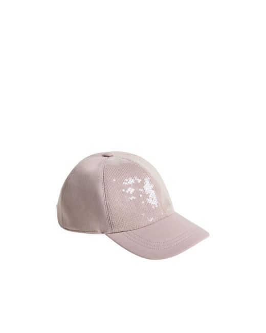 Brunello Cucinelli Pink Sequin-Embellished Cap