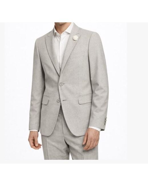 Boss Gray Long-Sleeved Suit Jacket for men