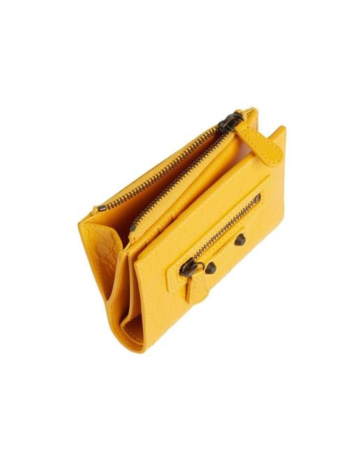 Balenciaga Yellow Le City Bifold Wallet