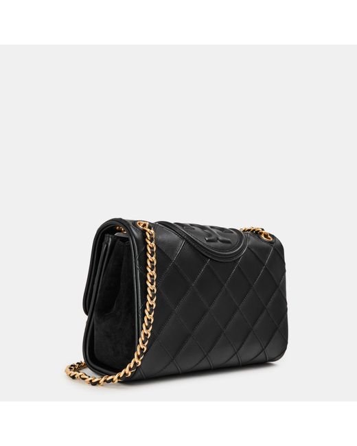 Tory Burch Black Quilted Leather Chain Shoulder Bag