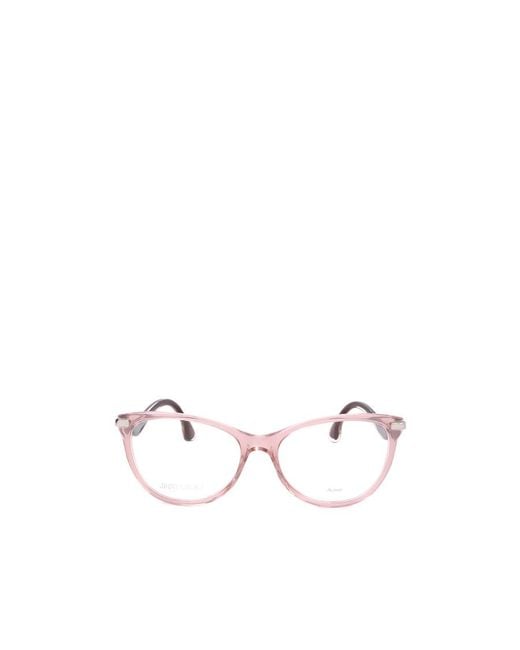 Jimmy Choo White Eyewear Cat-Eye Frame Glasses