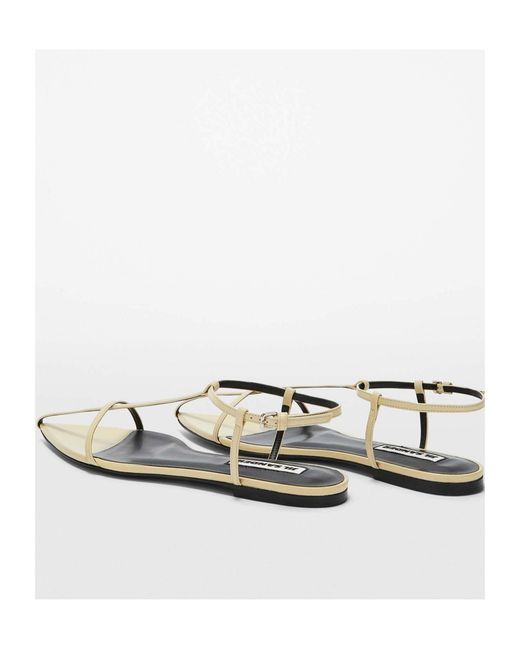 Jil Sander Metallic Flat Sandals
