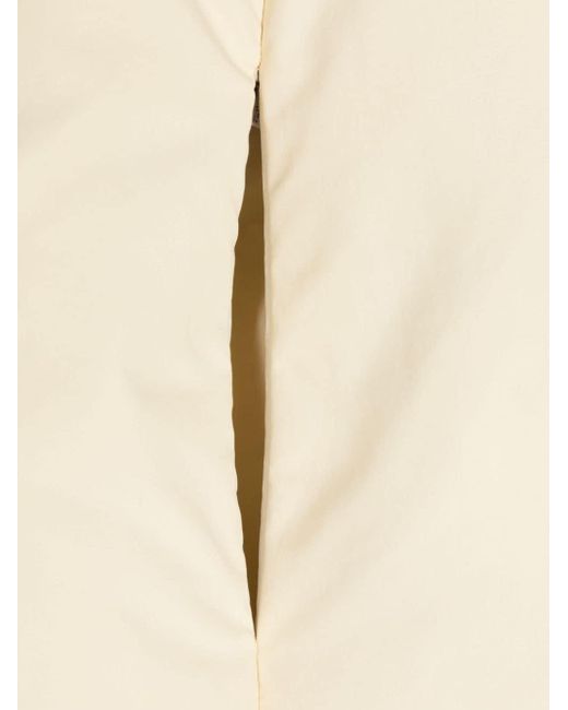 Jil Sander White Logo-Patch Padded Scarf for men