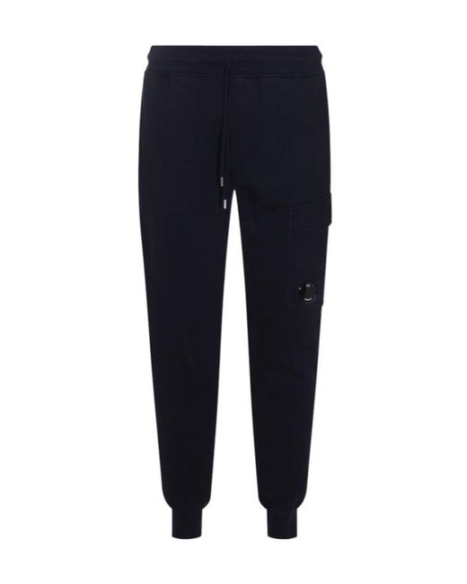 C P Company Blue Cargo Jogger Pants for men