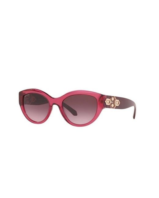 BVLGARI Pink Logo Sunglasses