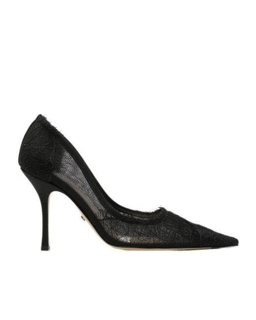 Mach & Mach Black Pointed-Toe High Heels