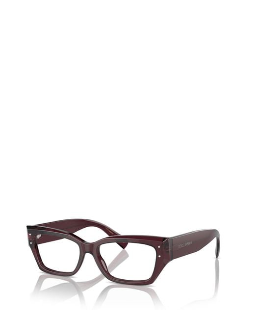 Dolce & Gabbana White Eyewear Rectangular Frame Glasses