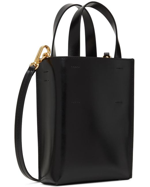 Marni Metallic Museo Logo Printed Nano Top Handle Bag for men