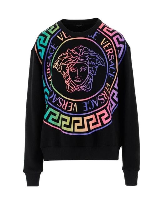 Versace Blue Medusa-Motif Sweatshirt
