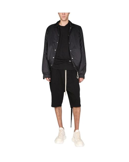 Rick Owens Black Padded Collared Jacket for men