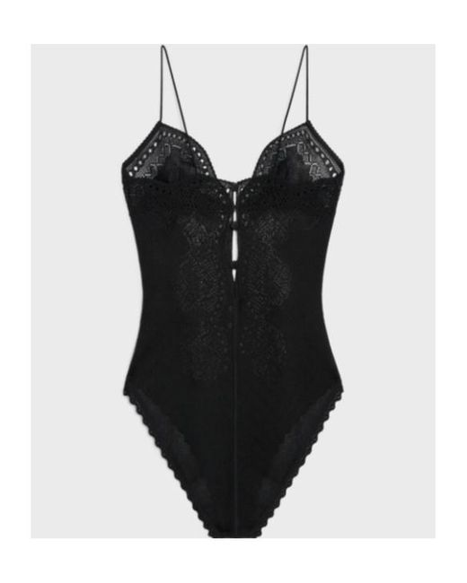 Céline Black Lingerie Bodysuit