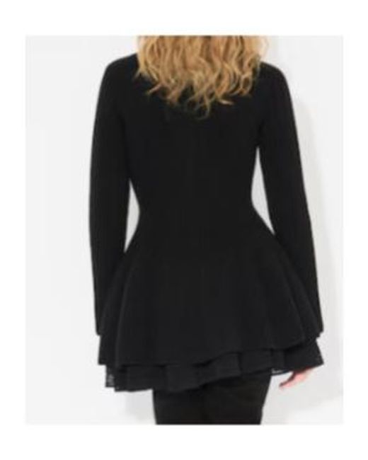 Alaïa Black Peplum Cardigan