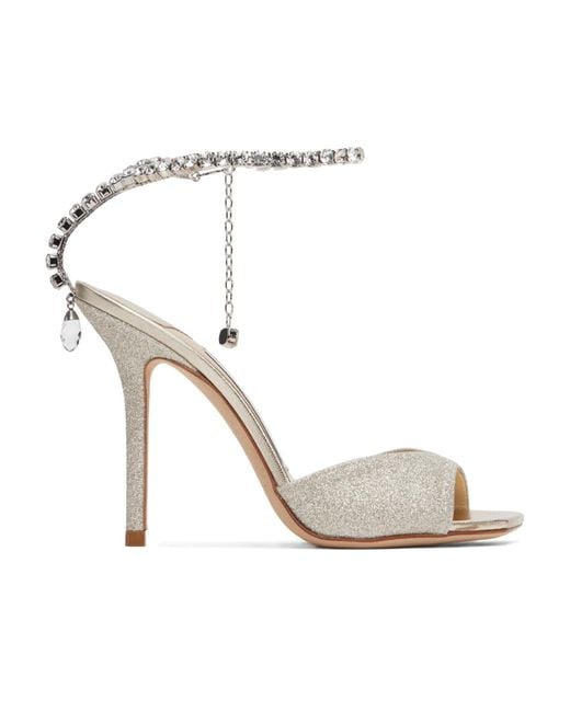 Jimmy Choo White Saeda 100 Sandals