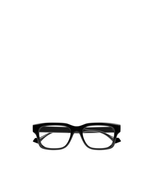 Gucci White Eyewear Rectangle Frame Glasses for men