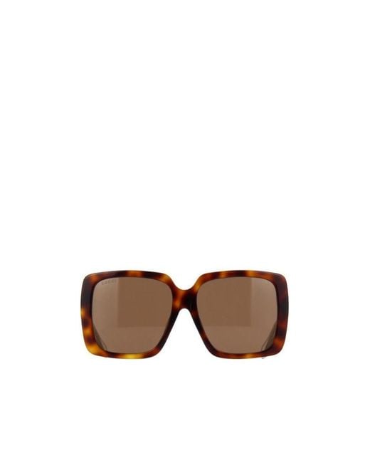 Gucci Brown Square Frame Sunglasses