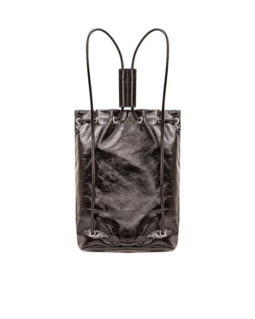 DIESEL Black Scrunch-D Drawstring Backpack